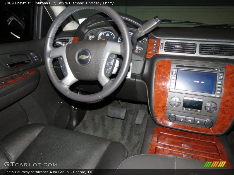 White Diamond Tintcoat / Ebony 2009 Chevrolet Suburban LTZ