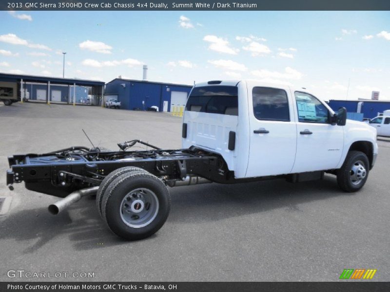Summit White / Dark Titanium 2013 GMC Sierra 3500HD Crew Cab Chassis 4x4 Dually