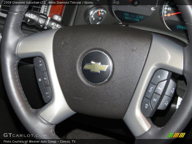 White Diamond Tintcoat / Ebony 2009 Chevrolet Suburban LTZ