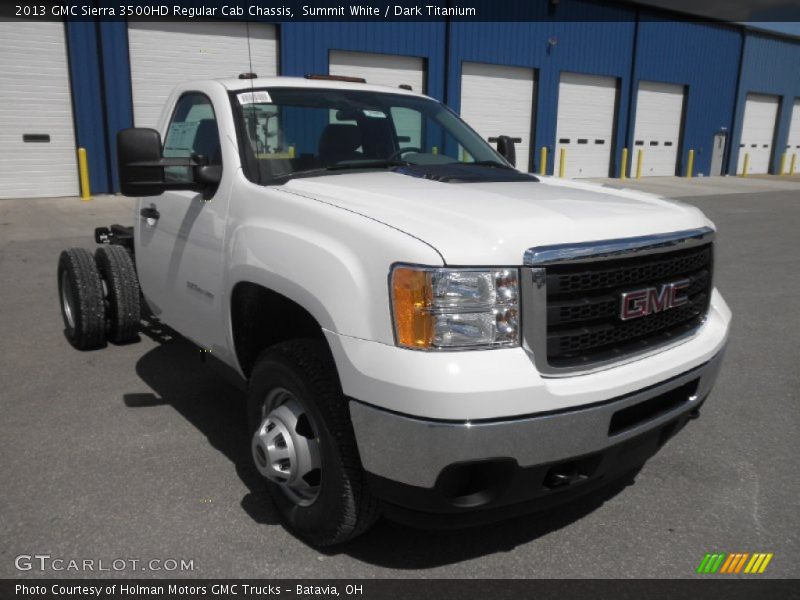 Summit White / Dark Titanium 2013 GMC Sierra 3500HD Regular Cab Chassis