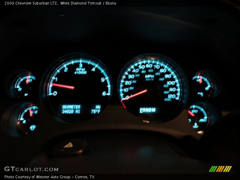 White Diamond Tintcoat / Ebony 2009 Chevrolet Suburban LTZ