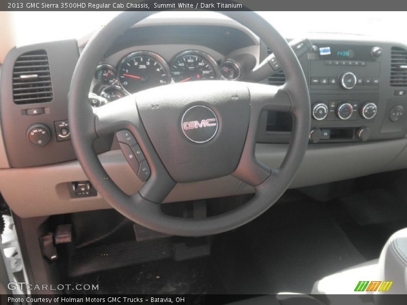 Summit White / Dark Titanium 2013 GMC Sierra 3500HD Regular Cab Chassis