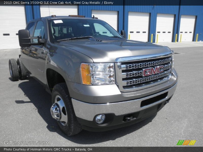 Steel Gray Metallic / Ebony 2013 GMC Sierra 3500HD SLE Crew Cab 4x4