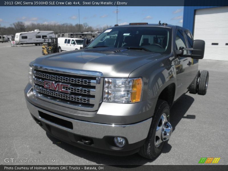 Steel Gray Metallic / Ebony 2013 GMC Sierra 3500HD SLE Crew Cab 4x4