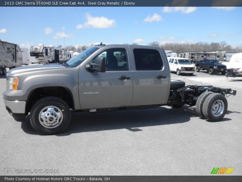 Steel Gray Metallic / Ebony 2013 GMC Sierra 3500HD SLE Crew Cab 4x4