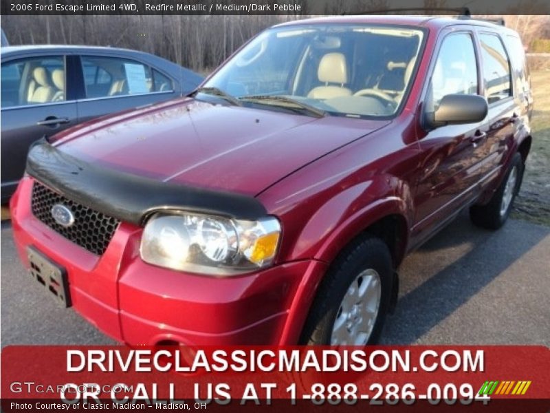 Redfire Metallic / Medium/Dark Pebble 2006 Ford Escape Limited 4WD