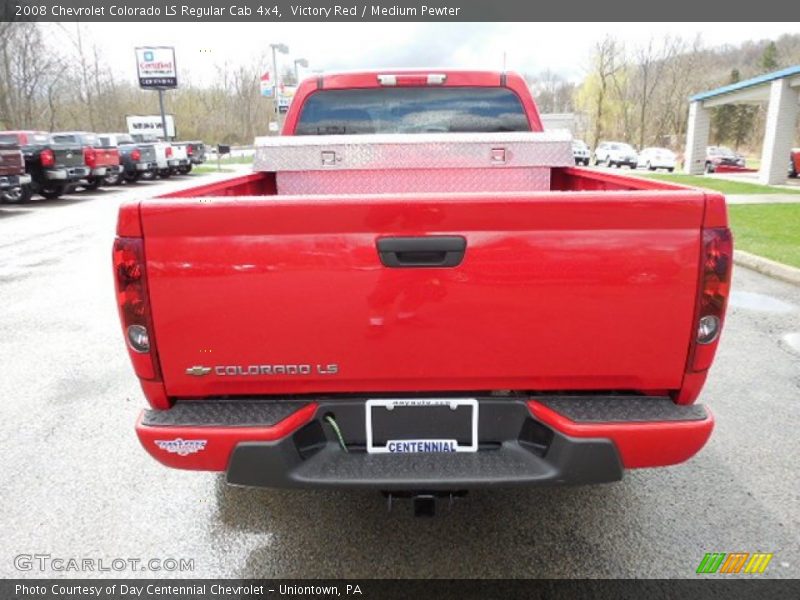 Victory Red / Medium Pewter 2008 Chevrolet Colorado LS Regular Cab 4x4