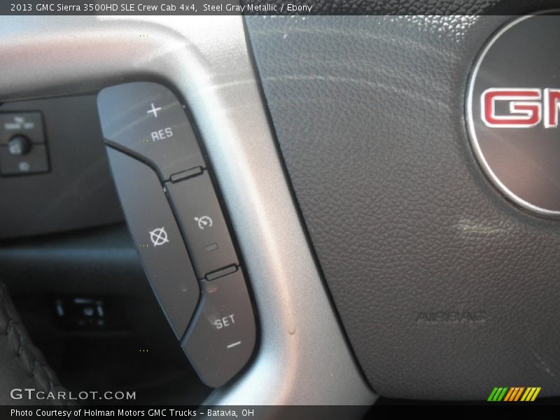 Steel Gray Metallic / Ebony 2013 GMC Sierra 3500HD SLE Crew Cab 4x4