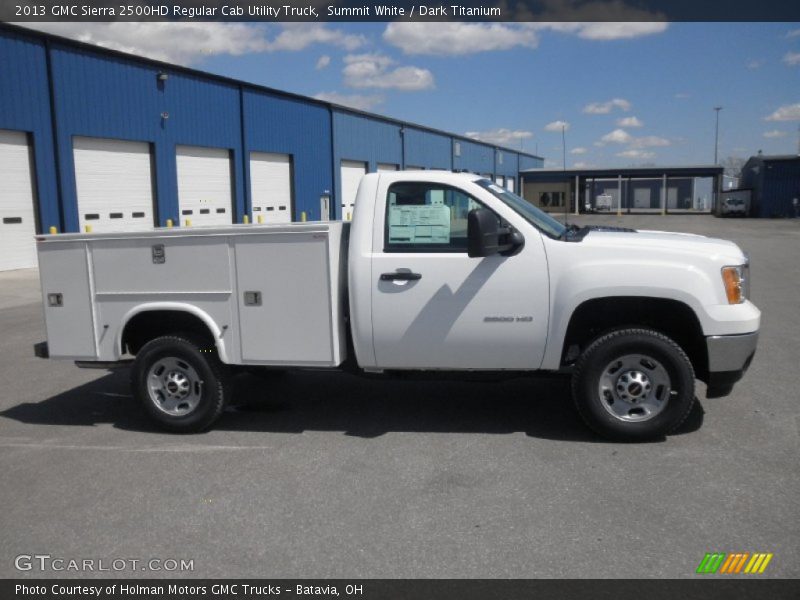 Summit White / Dark Titanium 2013 GMC Sierra 2500HD Regular Cab Utility Truck