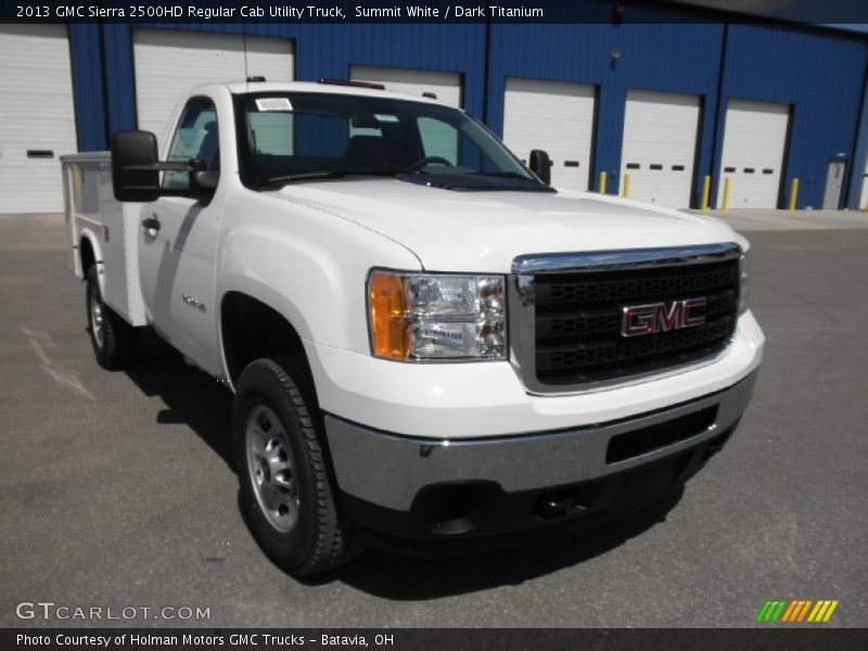 Summit White / Dark Titanium 2013 GMC Sierra 2500HD Regular Cab Utility Truck