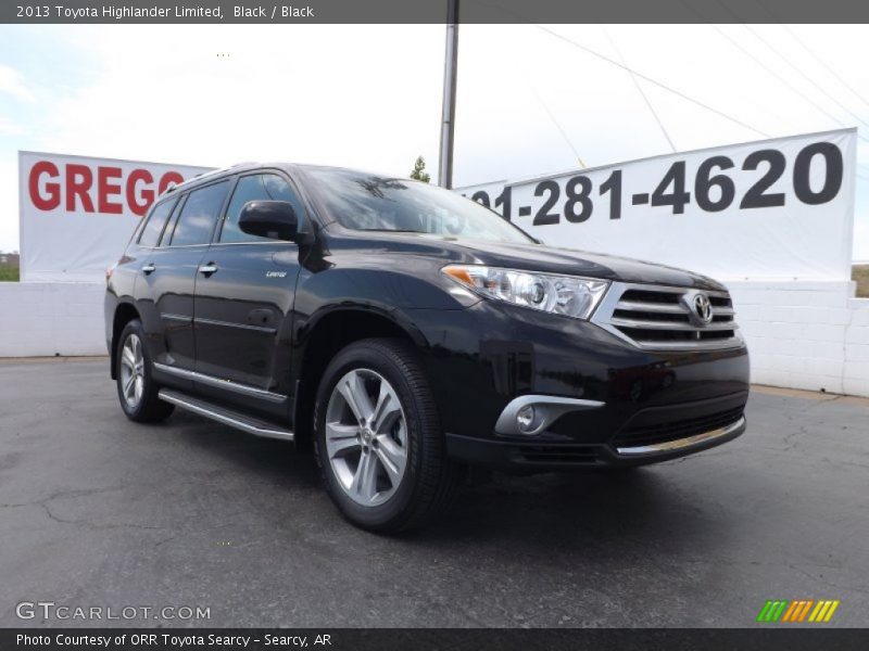 Black / Black 2013 Toyota Highlander Limited