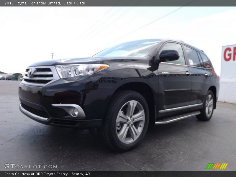 Black / Black 2013 Toyota Highlander Limited