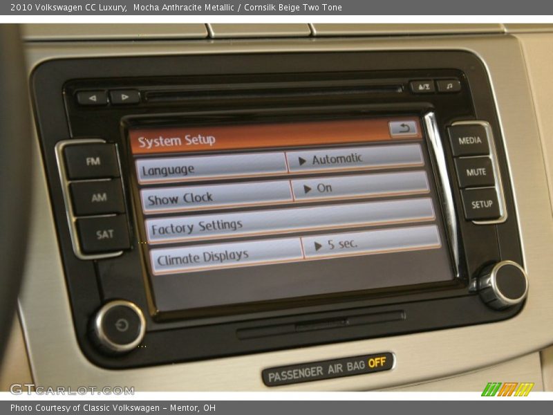 Mocha Anthracite Metallic / Cornsilk Beige Two Tone 2010 Volkswagen CC Luxury