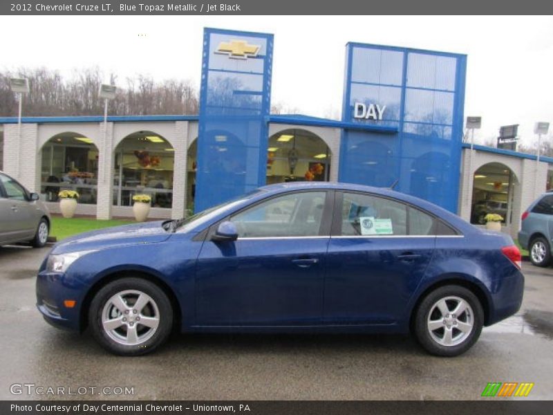 Blue Topaz Metallic / Jet Black 2012 Chevrolet Cruze LT