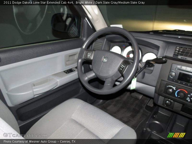 Bright White / Dark Slate Gray/Medium Slate Gray 2011 Dodge Dakota Lone Star Extended Cab 4x4