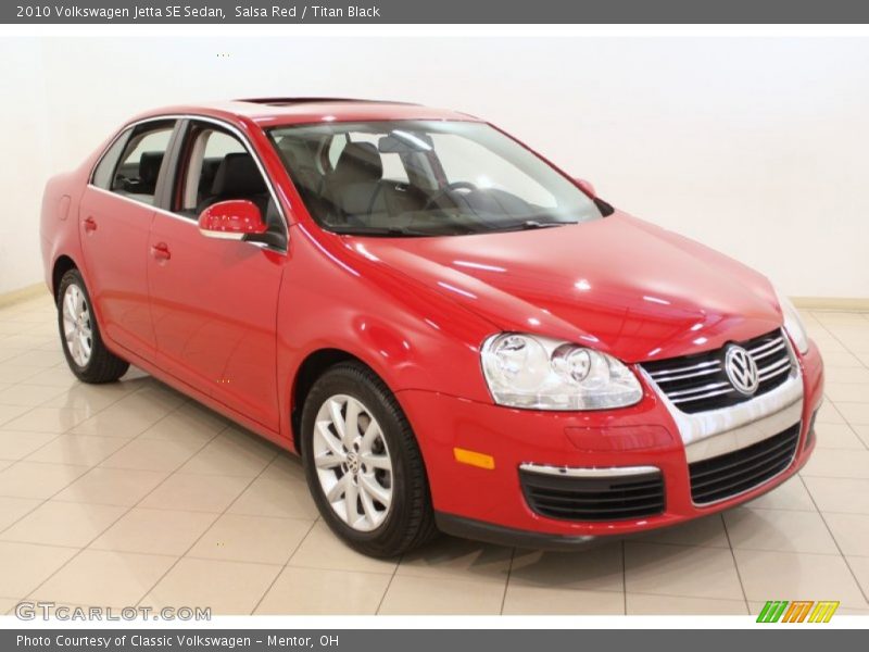 Salsa Red / Titan Black 2010 Volkswagen Jetta SE Sedan