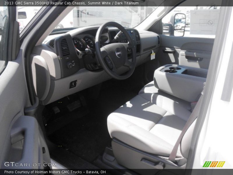 Summit White / Dark Titanium 2013 GMC Sierra 3500HD Regular Cab Chassis