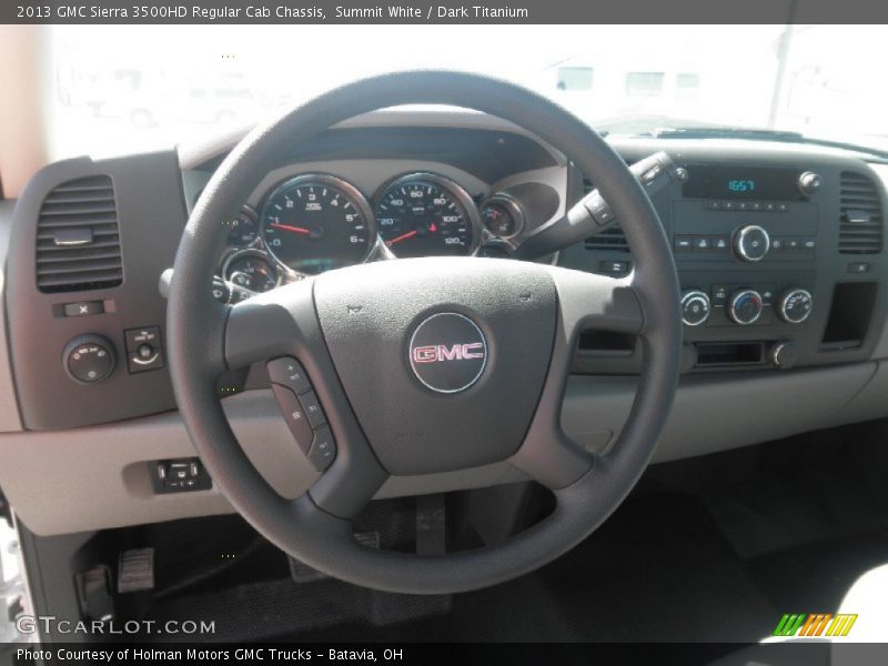 Summit White / Dark Titanium 2013 GMC Sierra 3500HD Regular Cab Chassis