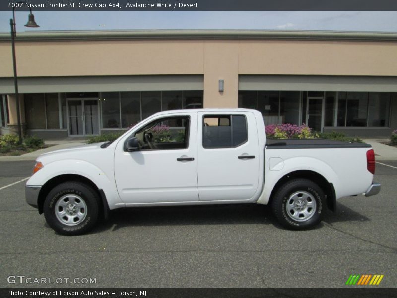 Avalanche White / Desert 2007 Nissan Frontier SE Crew Cab 4x4