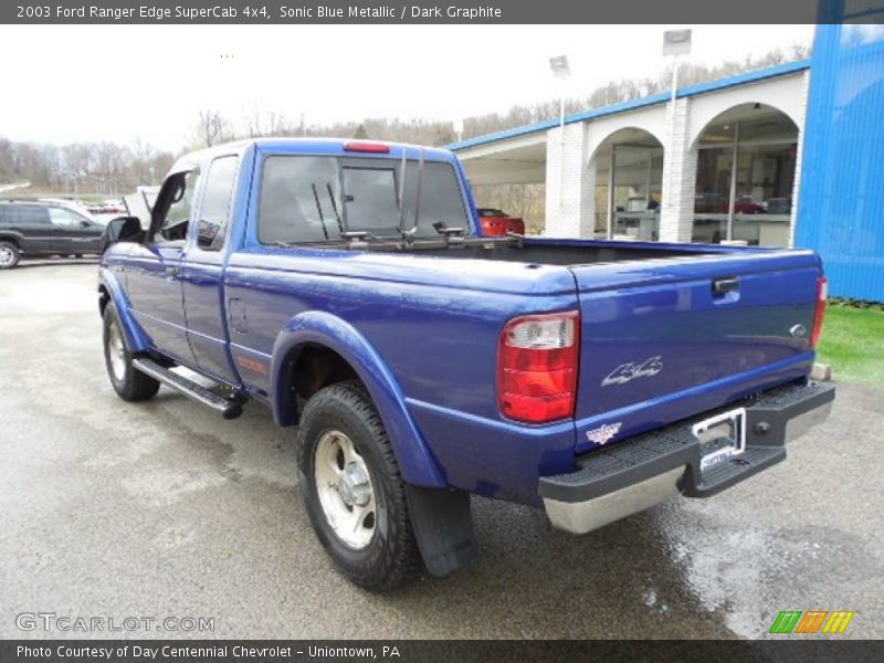Sonic Blue Metallic / Dark Graphite 2003 Ford Ranger Edge SuperCab 4x4