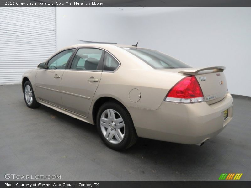 Gold Mist Metallic / Ebony 2012 Chevrolet Impala LT