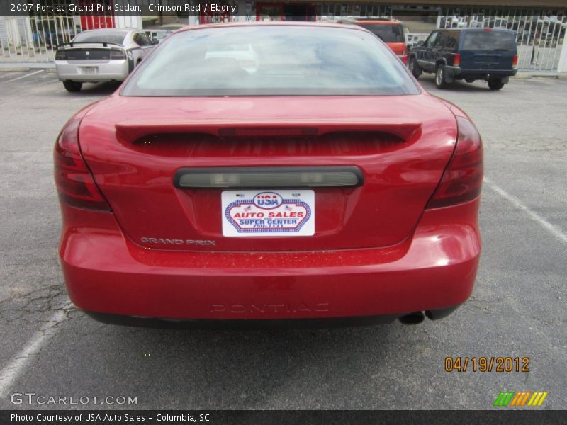 Crimson Red / Ebony 2007 Pontiac Grand Prix Sedan