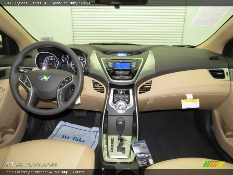 Sparkling Ruby / Beige 2013 Hyundai Elantra GLS