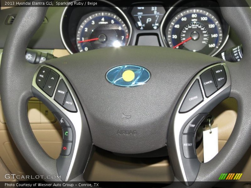 Sparkling Ruby / Beige 2013 Hyundai Elantra GLS