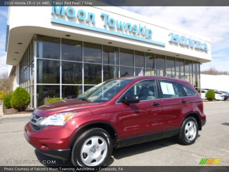 Tango Red Pearl / Gray 2010 Honda CR-V LX AWD