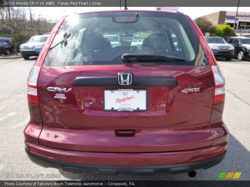 Tango Red Pearl / Gray 2010 Honda CR-V LX AWD