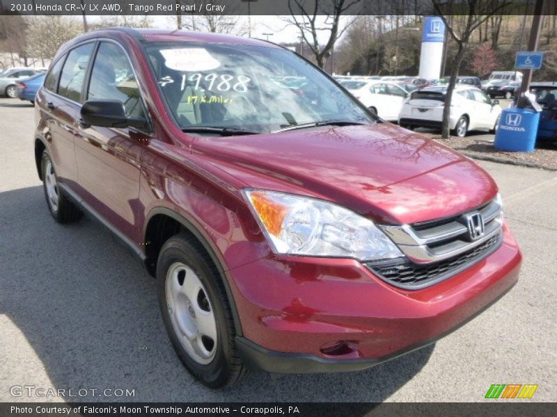 Tango Red Pearl / Gray 2010 Honda CR-V LX AWD