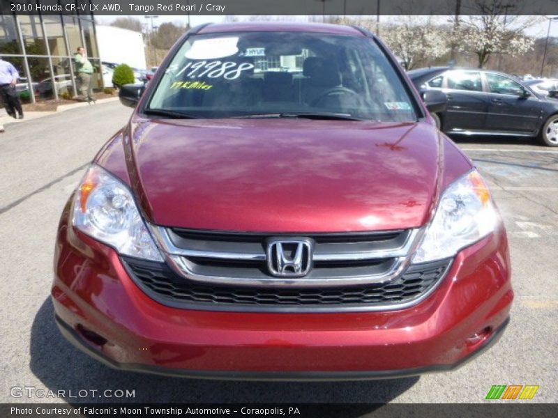 Tango Red Pearl / Gray 2010 Honda CR-V LX AWD
