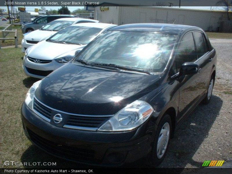Super Black / Charcoal 2008 Nissan Versa 1.8 S Sedan