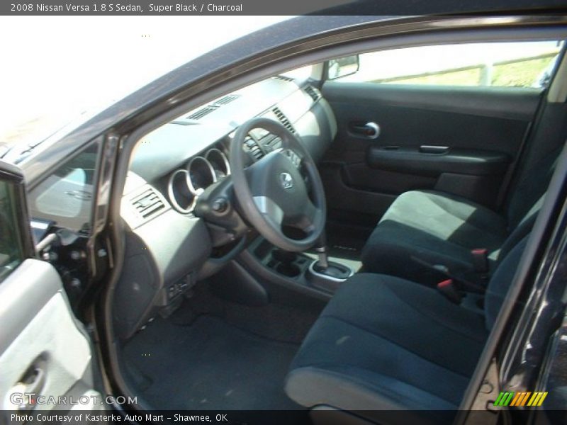 Super Black / Charcoal 2008 Nissan Versa 1.8 S Sedan