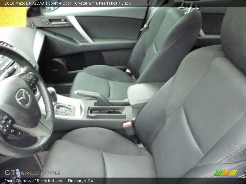 Crystal White Pearl Mica / Black 2010 Mazda MAZDA3 s Sport 4 Door