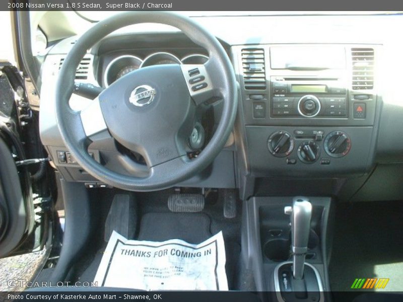 Super Black / Charcoal 2008 Nissan Versa 1.8 S Sedan