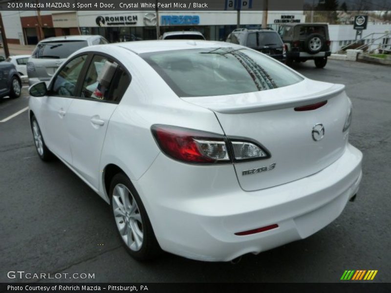 Crystal White Pearl Mica / Black 2010 Mazda MAZDA3 s Sport 4 Door