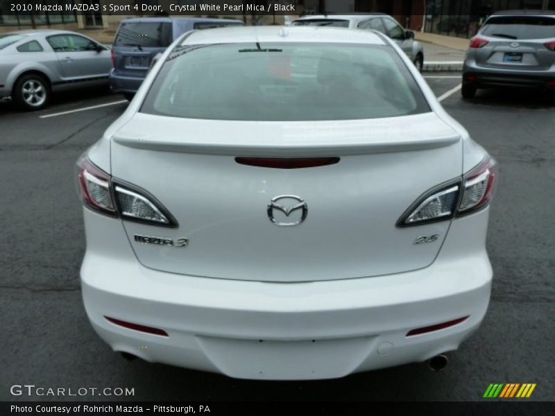 Crystal White Pearl Mica / Black 2010 Mazda MAZDA3 s Sport 4 Door