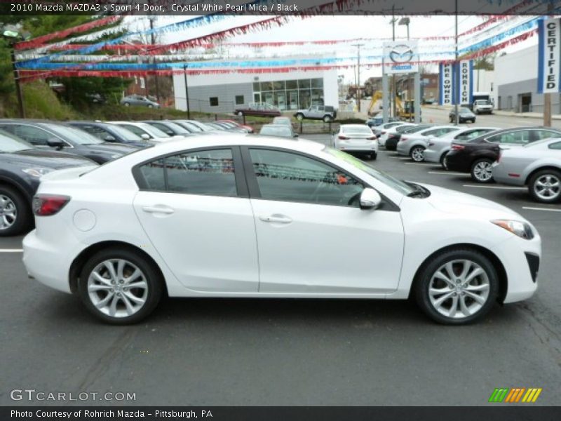 Crystal White Pearl Mica / Black 2010 Mazda MAZDA3 s Sport 4 Door