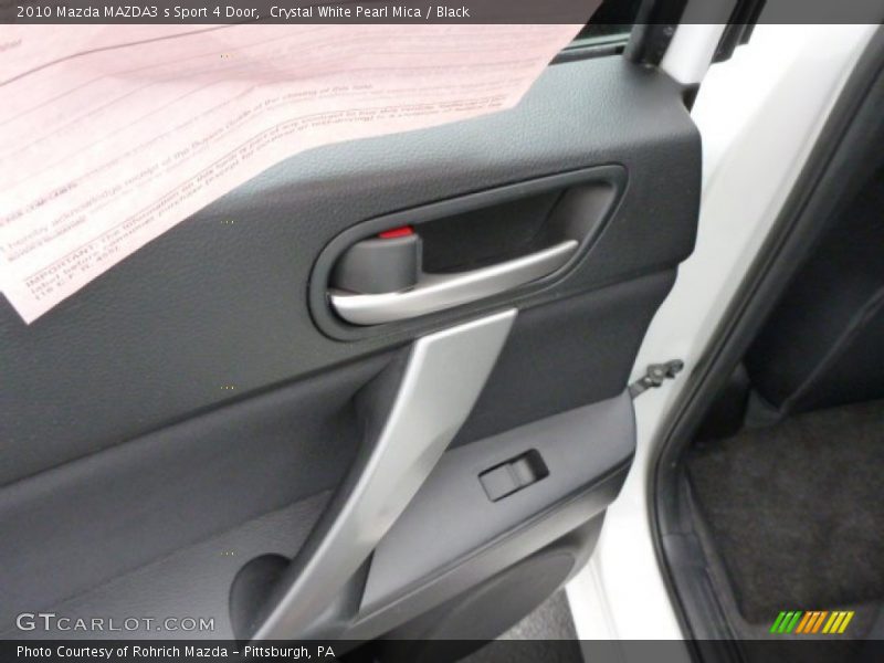 Crystal White Pearl Mica / Black 2010 Mazda MAZDA3 s Sport 4 Door