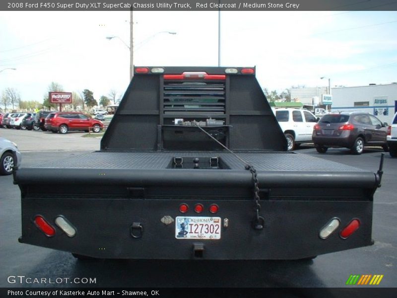 Red Clearcoat / Medium Stone Grey 2008 Ford F450 Super Duty XLT SuperCab Chassis Utility Truck