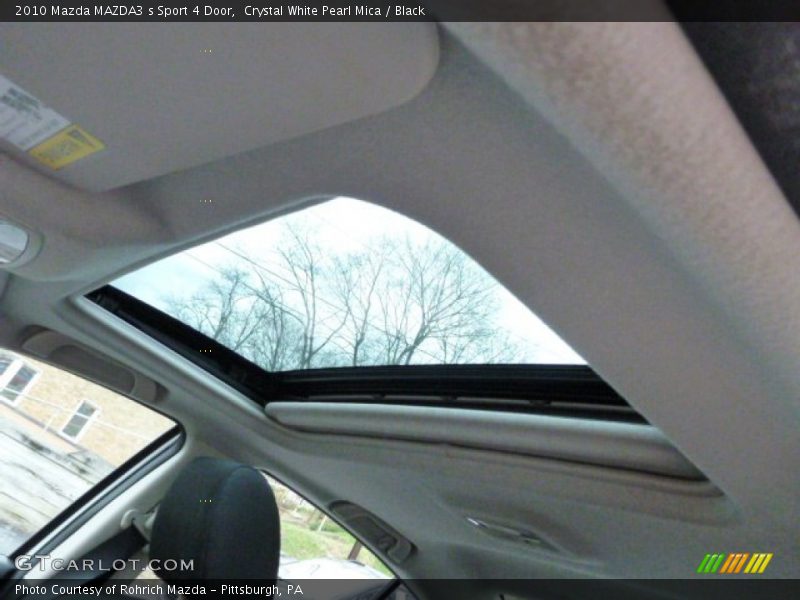 Crystal White Pearl Mica / Black 2010 Mazda MAZDA3 s Sport 4 Door