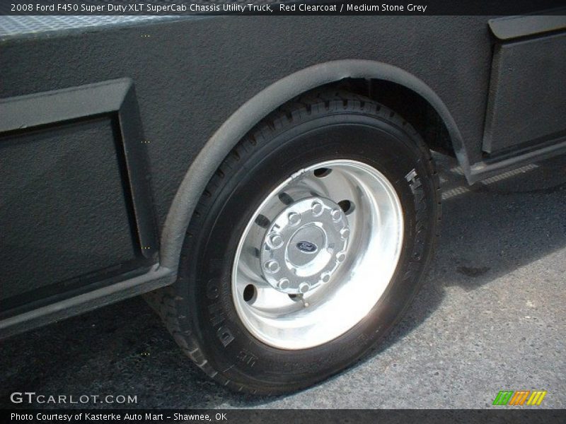 Red Clearcoat / Medium Stone Grey 2008 Ford F450 Super Duty XLT SuperCab Chassis Utility Truck