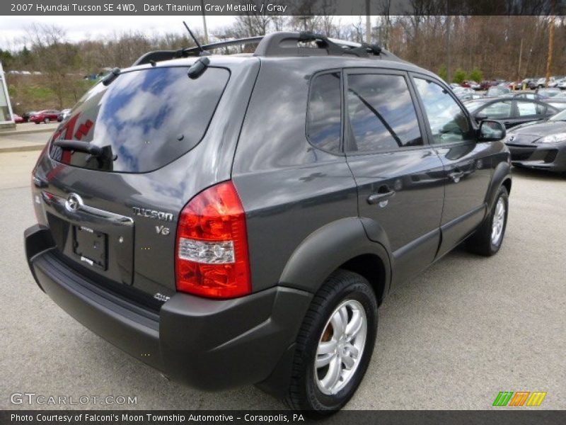 Dark Titanium Gray Metallic / Gray 2007 Hyundai Tucson SE 4WD