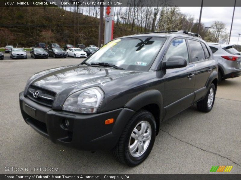 Dark Titanium Gray Metallic / Gray 2007 Hyundai Tucson SE 4WD