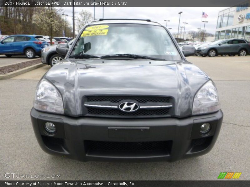 Dark Titanium Gray Metallic / Gray 2007 Hyundai Tucson SE 4WD