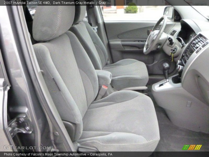 Dark Titanium Gray Metallic / Gray 2007 Hyundai Tucson SE 4WD