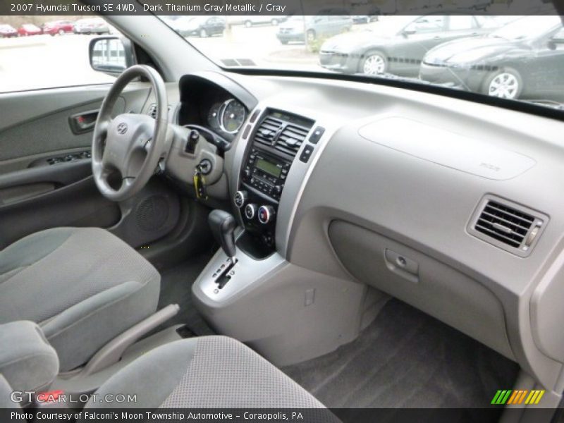 Dark Titanium Gray Metallic / Gray 2007 Hyundai Tucson SE 4WD