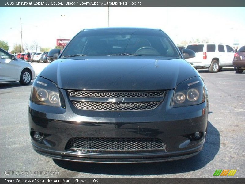 Black / Ebony/Ebony UltraLux/Red Pipping 2009 Chevrolet Cobalt SS Coupe