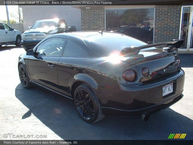 Black / Ebony/Ebony UltraLux/Red Pipping 2009 Chevrolet Cobalt SS Coupe